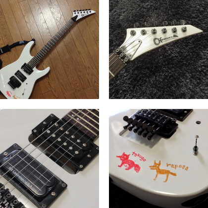 KAAL の80年代 charvel エレキギター コンコルドヘッド、ビル・ローレンスL-500とセイモアダンカン59搭載