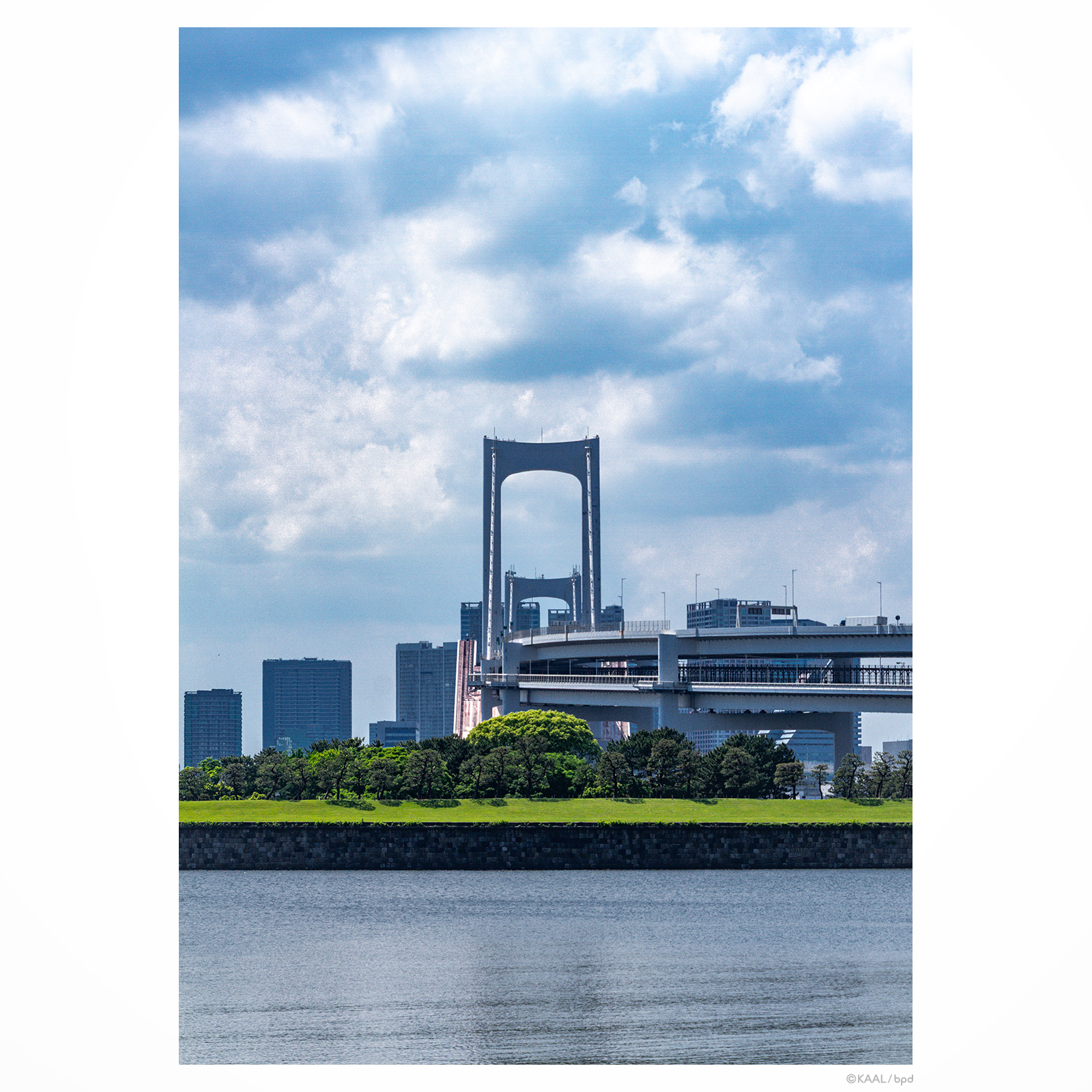 おだいばビーチから見たレインボーブリッジ　遠景